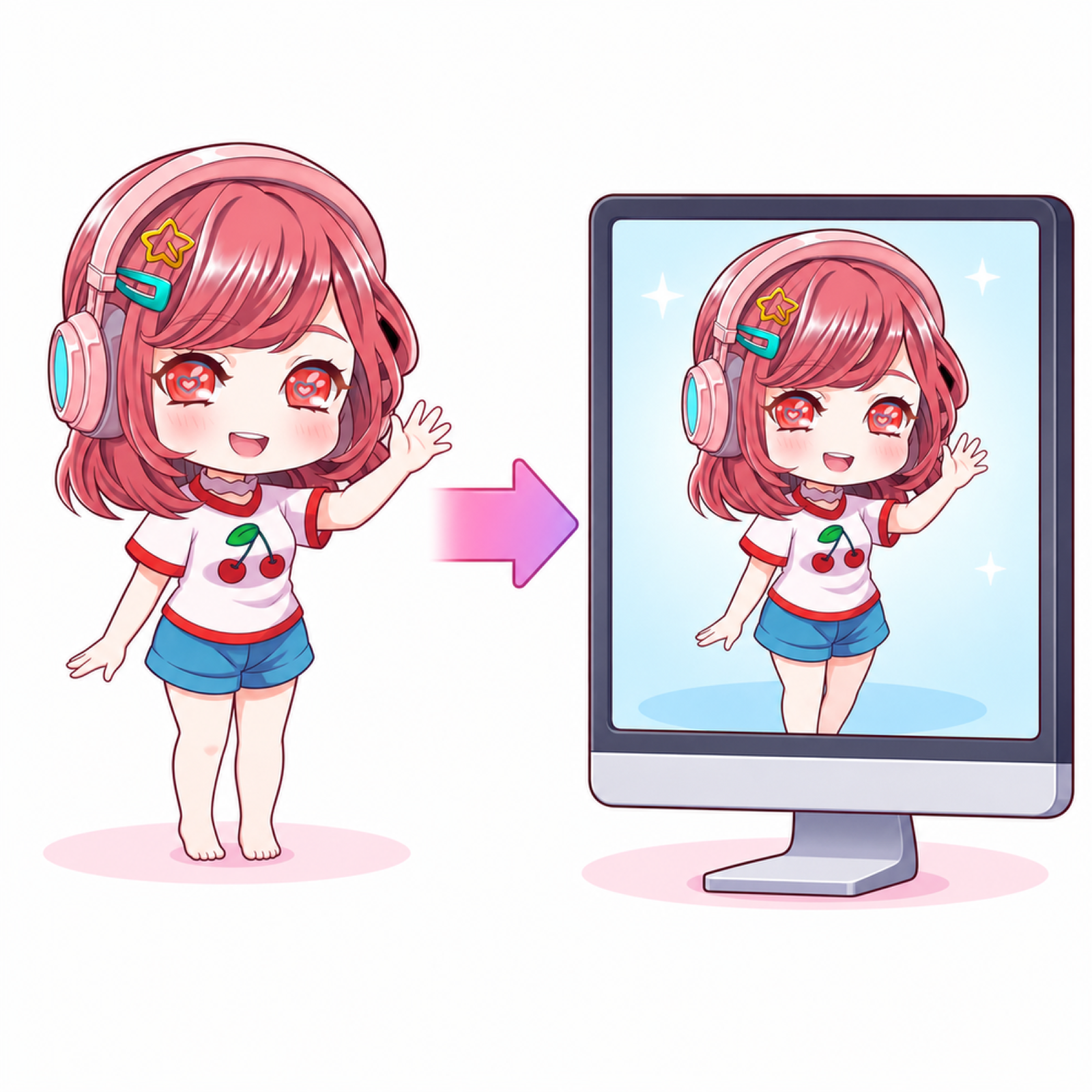 バーチャル配信のイメージ